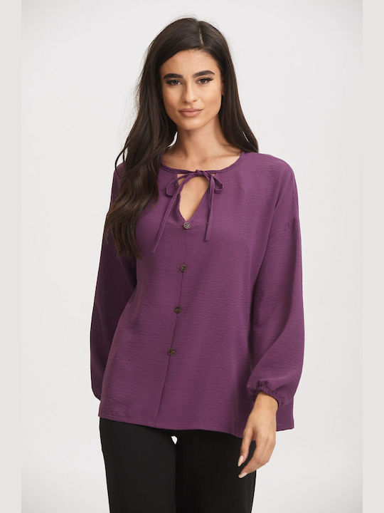 Boutique Women's Blouse Long Sleeve Lilacc