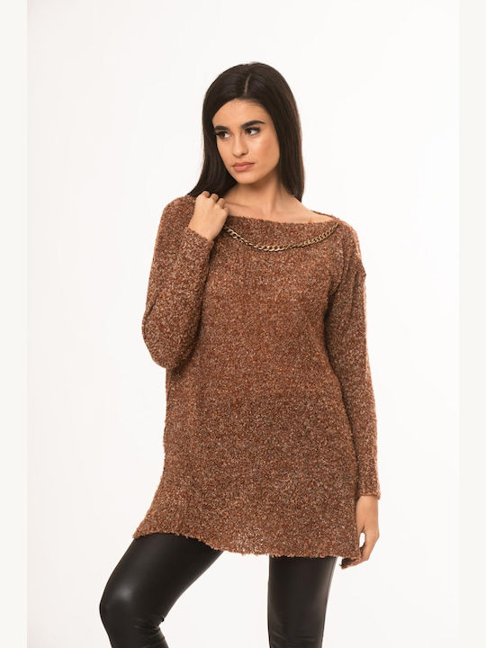 Boutique Women's Long Sleeve Sweater Brown