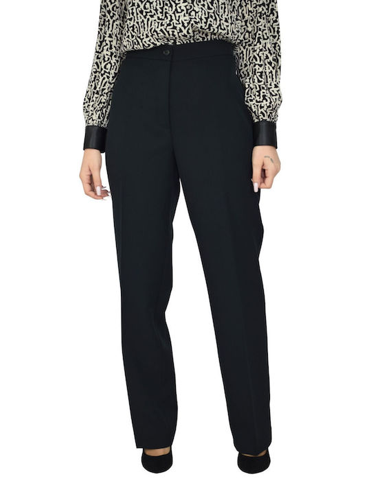 Damen Stoff Hose Schwarz