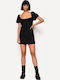 Dress Καλοκαιρινό Mini Βραδινό Φόρεμα Μαύρο