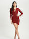 Mini Evening Dress Red