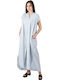 Crossley Woman Shirtdress Wanz Summer Midi Shirt Dress Dress Light Blue