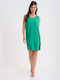 Boutique Summer Mini Evening Dress Open Back Green