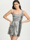 Ad'Oro Mini Evening Dress Silver
