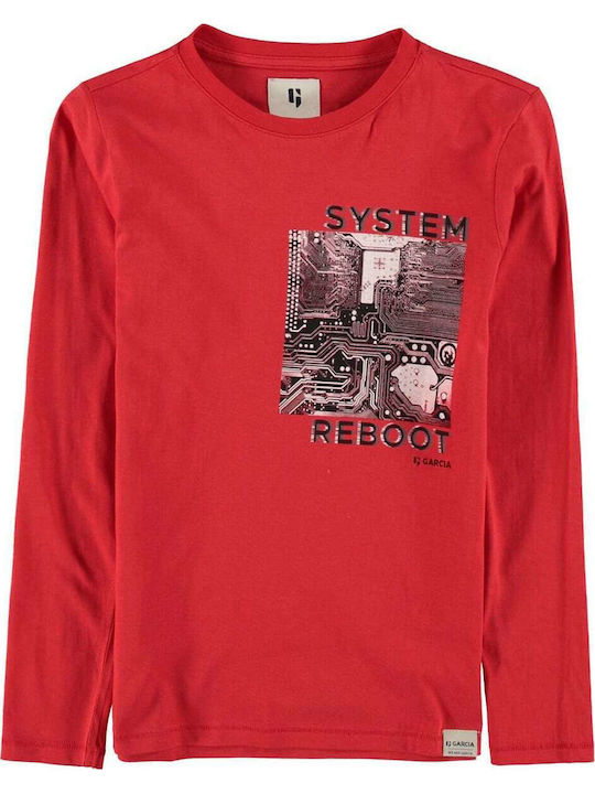 Παιδική Μπλούζα Μακρυμάνικη Κόκκινη Longsleeve Tshirt