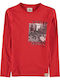 Παιδική Μπλούζα Μακρυμάνικη Κόκκινη Longsleeve Tshirt