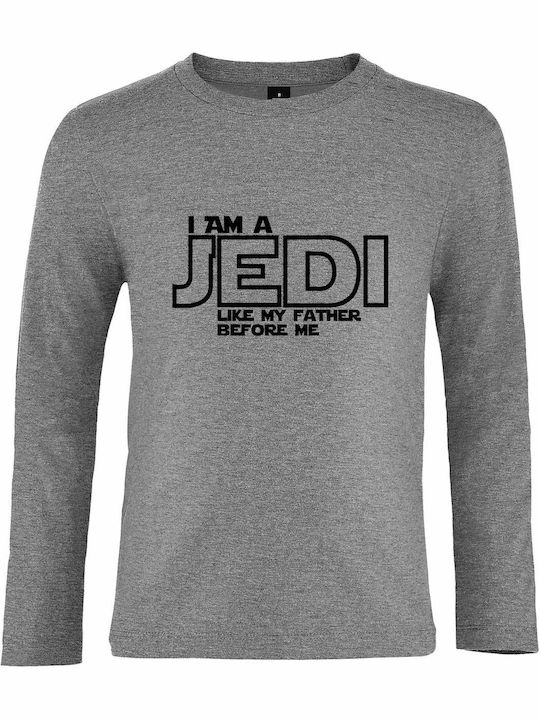 Παιδική Μπλούζα Μακρυμάνικη Grey melange I Am A Jedi Like My Father Before Me, Star Wars