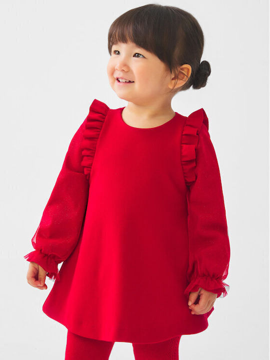 Abel & Lula Kids Dress Long Sleeve Red