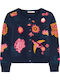 Kinderstrickjacke Gestrickt Marineblau