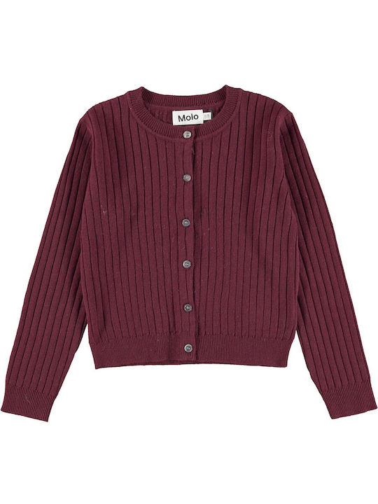 Molo Kids Cardigan Knitted Burgundy