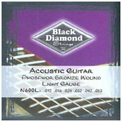 Black Diamond N600L Set of Acoustic Guitar Strings Phosphor Bronze 12 - 52
