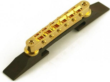 Jazz Archtop Rosewood Bridge Tuneomatic Γέφυρα Κιθάρας & Μπάσου Χρυσό