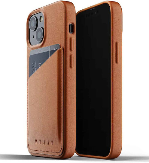 Mujjo Full Книга Кожа Кафяв (iPhone 13 mini)