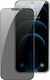 Anti Spy 0.3mm Full Glue Full Face Tempered Glass Μαύρο (iPhone 12 mini)