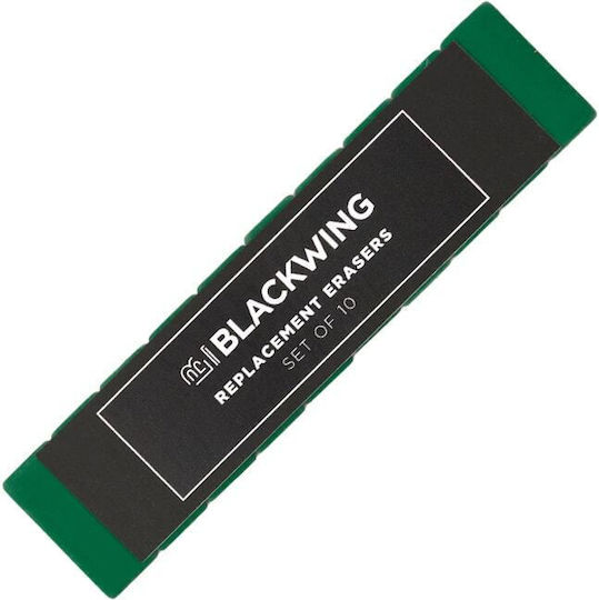 Blackwing Eraser Replacement for Pencil and Pen 10pcs Green