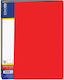 Clipboard Flexible with 60 plastic sleeves Slides for Paper A4 Red 1pcs