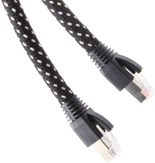Atlas Cables U/UTP Cat.6a (Gigabit) Καλώδιο Δικτύου Ethernet 1.5m Μαύρο