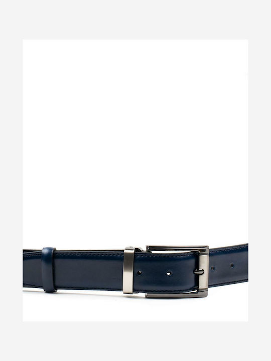 Belt Herren Gürtel Leder Marineblau