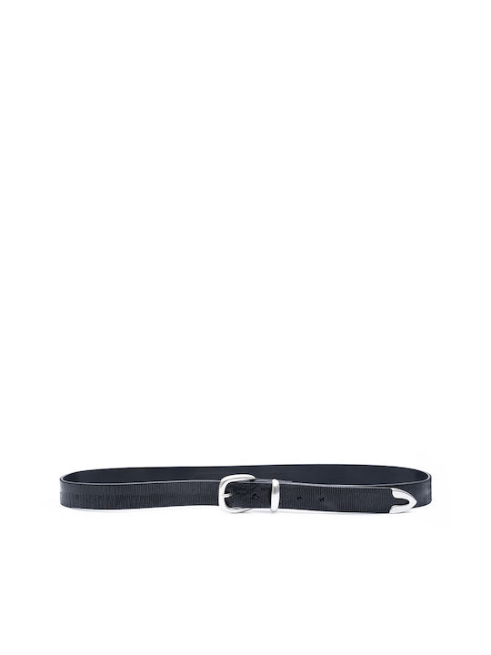 Minoronzoni 1953 Men's Leather Belt Black