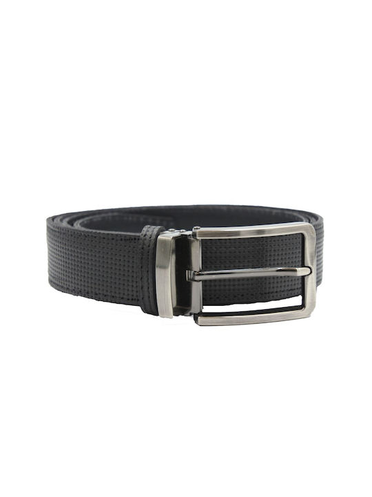 Leather Lab Men's Leather Belt Black