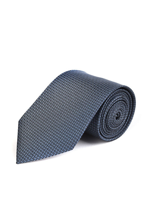 Kaiserhoff Ανδρική Γραβάτα με Σχέδια σε Μπλε Χρώμα