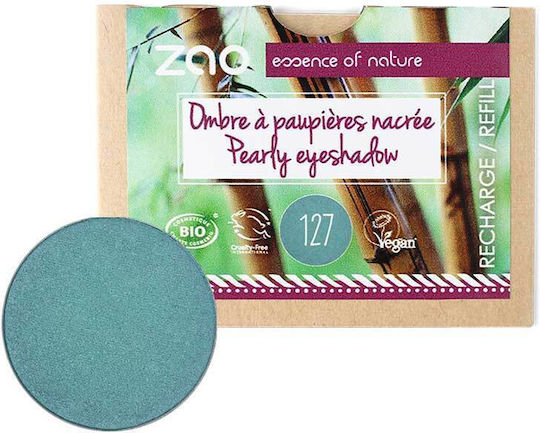 Zao Organic Makeup Eye Shadow in Solid Form with Petrol Blue Color 3gr