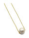 Necklace from Gold Plated Silver with Pearls