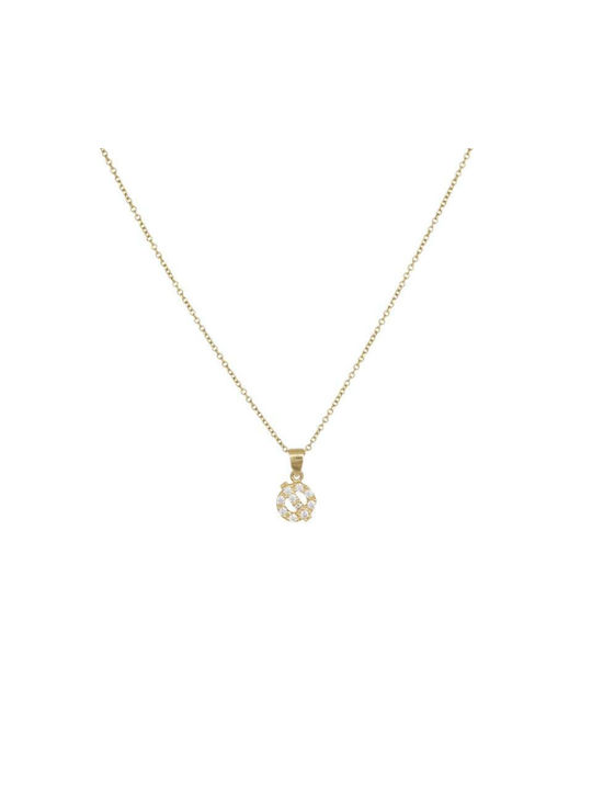 Колие Монограм от Злато 14K