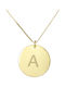 Necklace Monogram from Gold Plated Silver