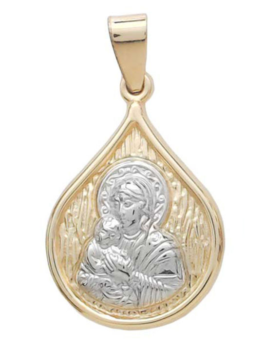 Goldjewels Virgin Mary Talisman Necklace in 9 K Gold