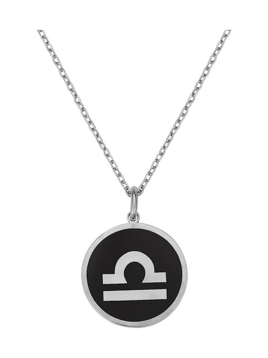 Necklace Zodiac Sign from Silver Black