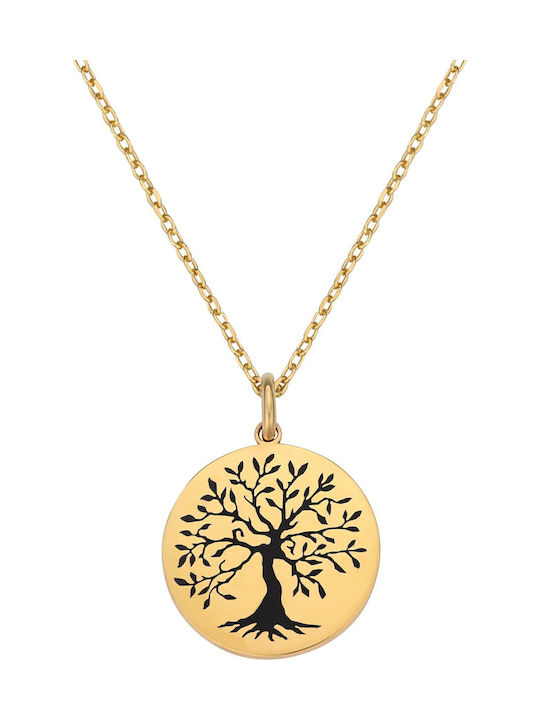 Necklace Tree Gold Plated