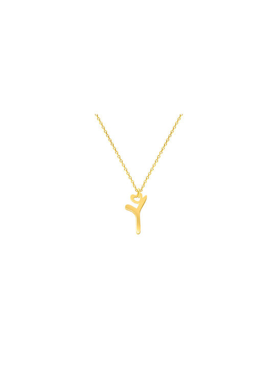 Necklace Monogram from Gold Plated Silver