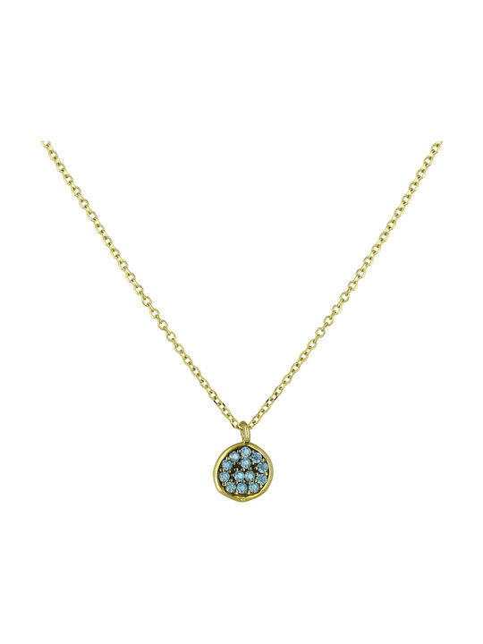 Necklace from Gold 14K with Zircon