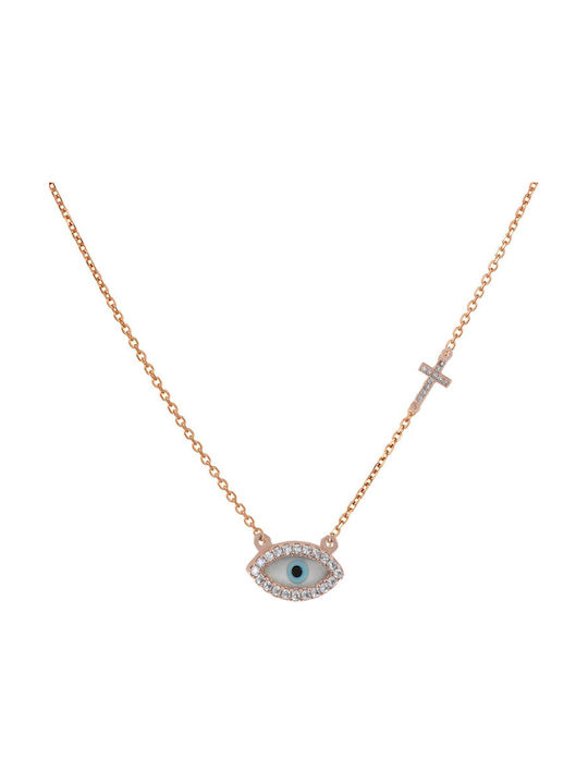 Necklace Eye from Rose Gold 9 K