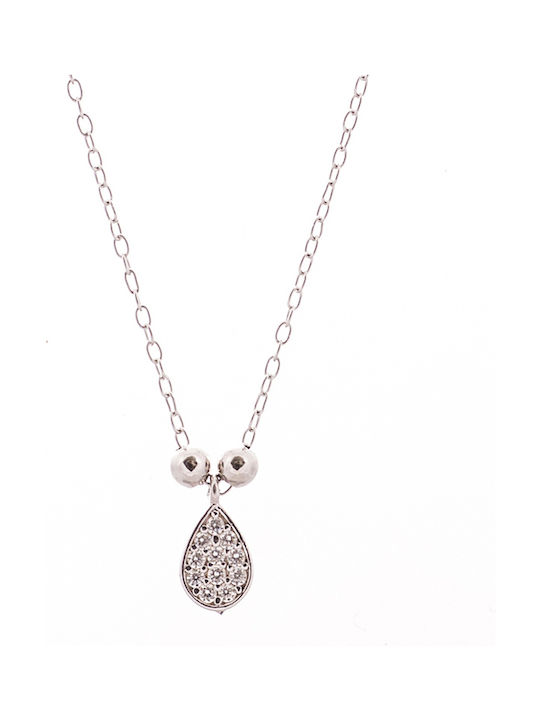 Necklace from Silver with Zircon