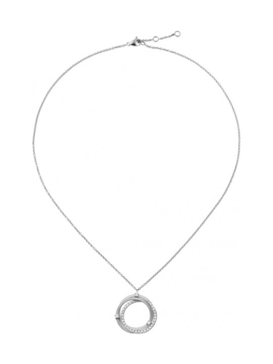 Necklace from White Gold 18k with Diamond