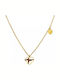 Art Collection Necklace with design Heart from Gold Plated Steel