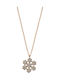 Necklace from Pink Gold Plated Silver with Zircon