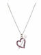 Exis Jewellery Κολιέ με σχέδιο Καρδιά από Ασήμι