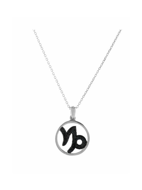 Paraxenies Necklace Zodiac Sign from Silver Black