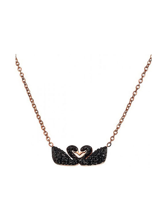 SOFI Necklace from Gold Plated Steel Black