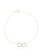 Bracelet with design Infinity made of Gold 14K with Diamond