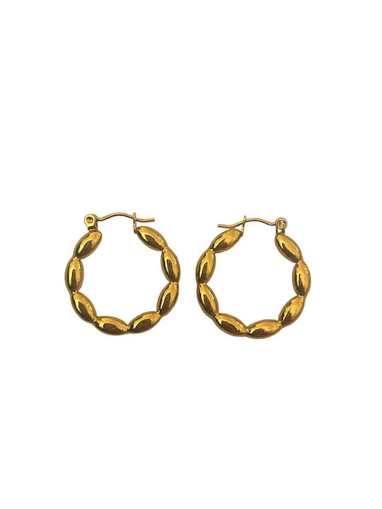 Earrings Hoops made of Steel Gold Plated