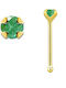 Piercing Nas Placat cu Aur / Verde NPGB-K10-EM