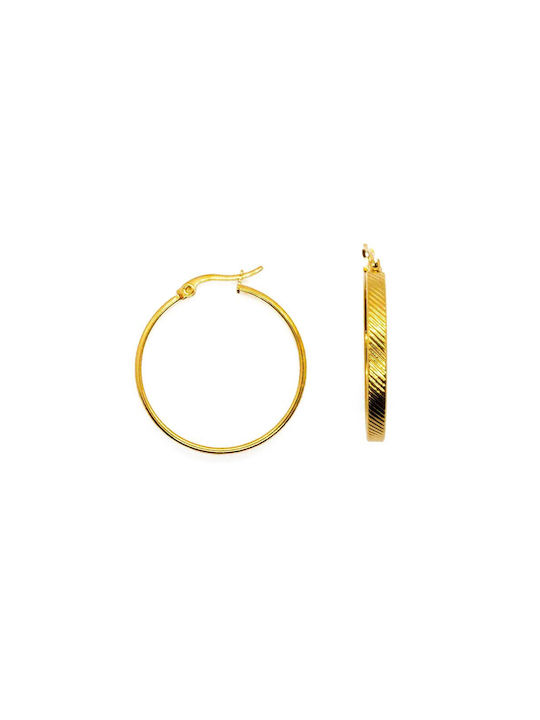 Earrings Hoops made of Steel Gold Plated