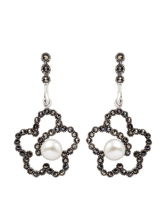 Silverline Earrings made of Silver with Stones & Pearls