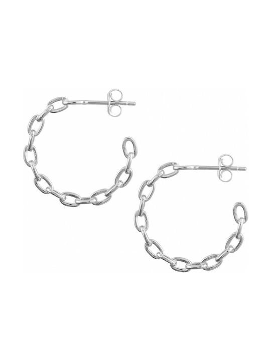 Earrings Hoops made of Silver