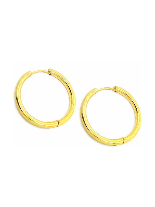 Earrings Hoops made of Steel Gold Plated