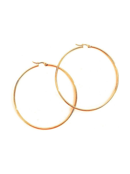 Fantazy Earrings Hoops Gold Plated